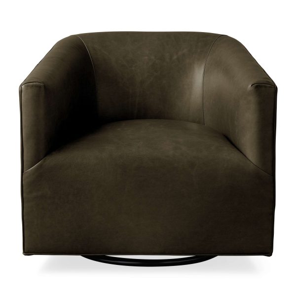 Ellison Leather Plinth Swivel Chair